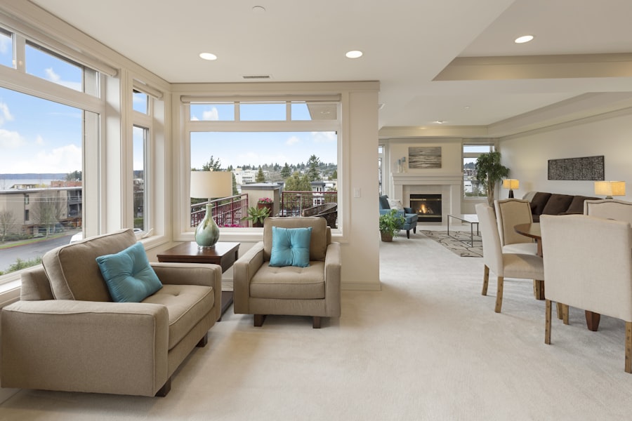 Master bedroom with matching soft furnishings